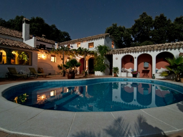 white concrete house surrounded by trees